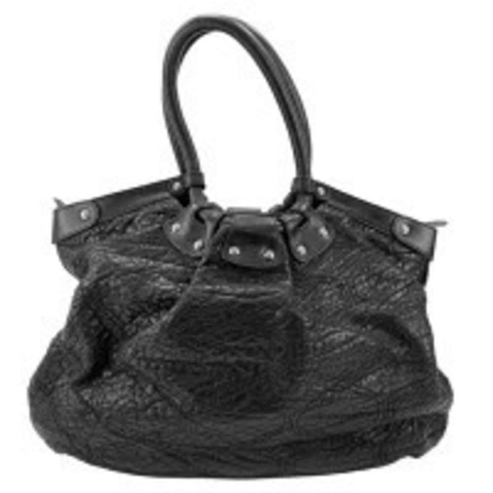 Salvatore Ferragamo Gancini Stitched Tote Black Bag Shoulder